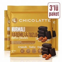 Bademli - Deniz Tuzlu Hurmalı Bitter Çikolata