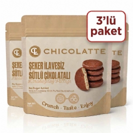 Şeker İlavesiz Sütlü Çikolata Kaplı Karabuğday Patlağı